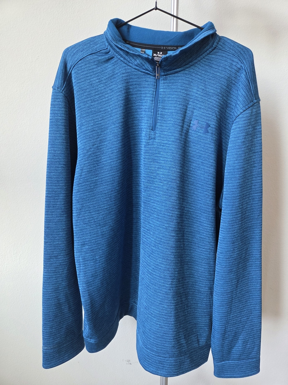 Under Armour Golf Storm Blue 1/4 Zip Pullover Water Resistant Jacket Mens XL